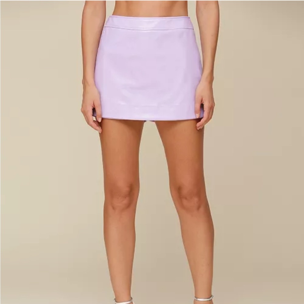 Avec Les Filles Faux Leather Skort NWT
